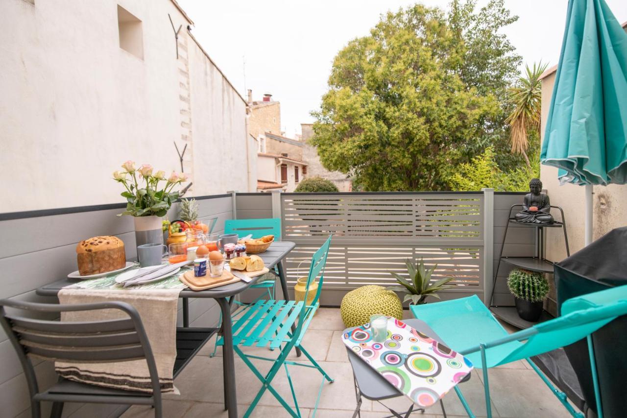 Suite Oisivete Avec Terrasse Vue Sur Patio Et Clim Montpellier Bagian luar foto